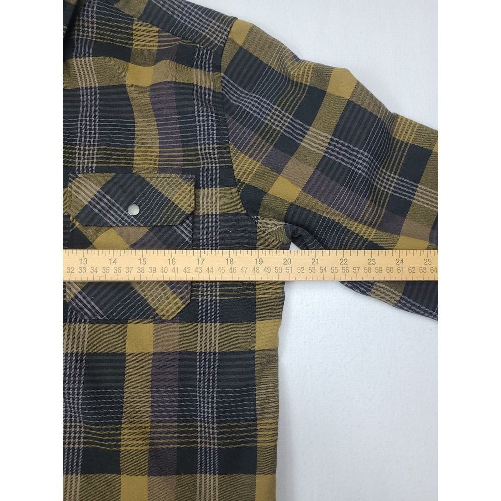 Flylow Handlebar Tech Flannel Men's Small Plaid Snap Button Shirt - Picture 5 of 8